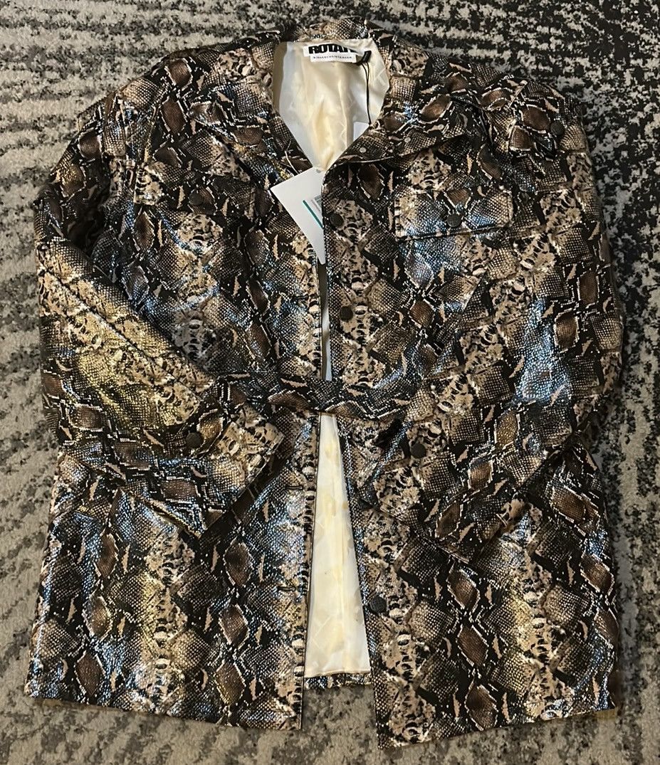 ROTATE Rotate Birger Christensen Snake Faux Leather Rica Jacket Size S / US 4 / IT 40 - 3 Thumbnail