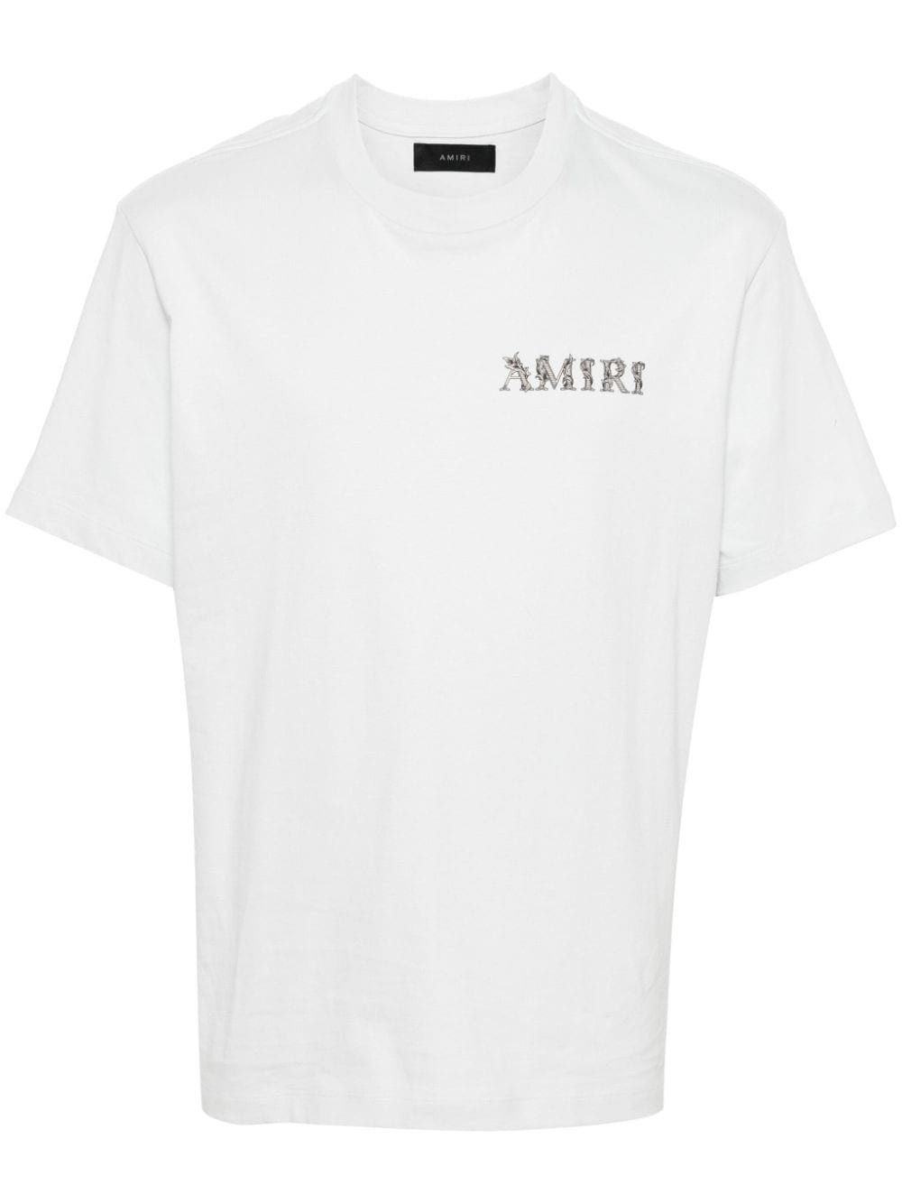 Amiri oc11z0525 Baroque Logo T-Shirt in Gray Dawn Size US S / EU 44-46 / 1 - 1 Thumbnail