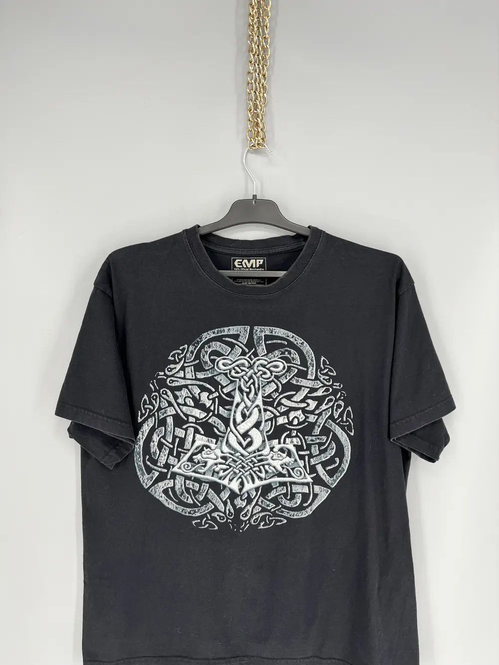 Vintage Vintage Y2k Washed AvantGarde Tribal Tee Streetwear Size US L / EU 52-54 / 3 - 6 Thumbnail