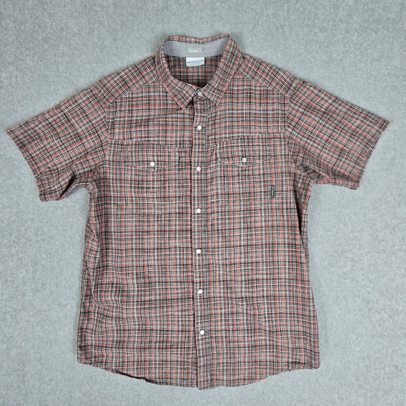 Columbia Columbia Medium Short Sleeve Plaid Pearl Snap Shirt Size US M / EU 48-50 / 2 - 2 Thumbnail