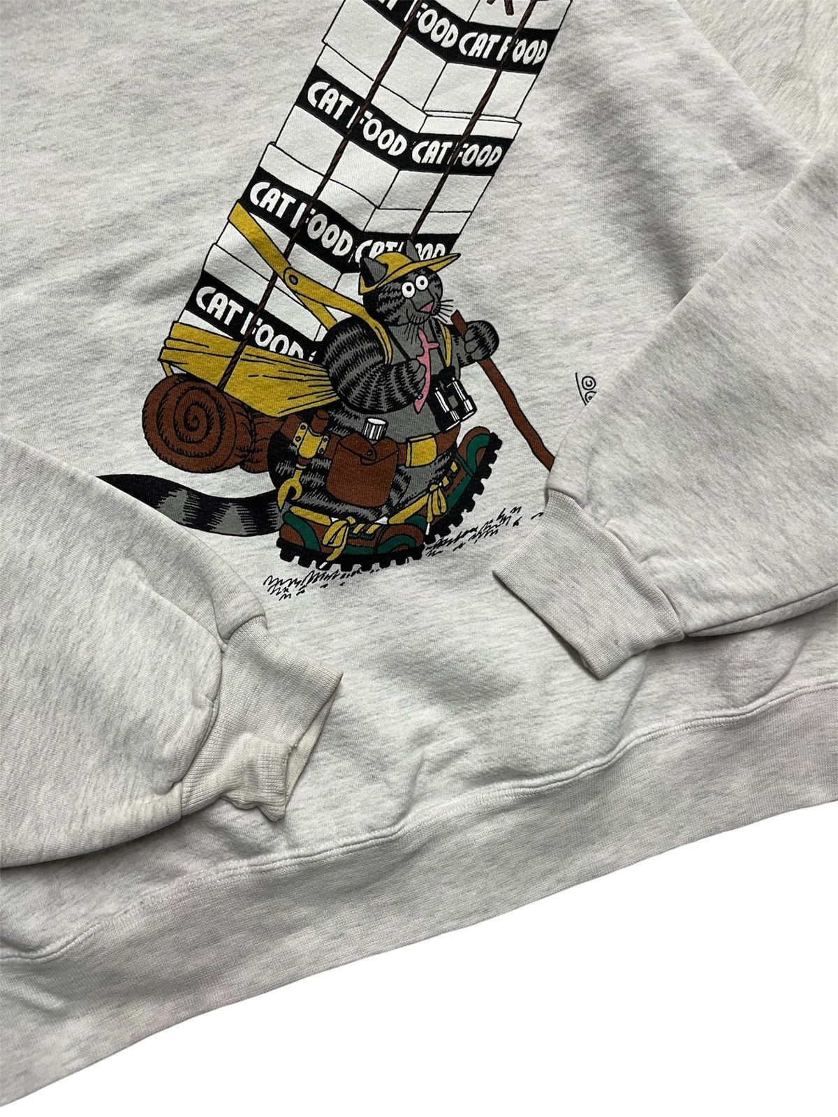 Vintage 90s Bkliban Hawaii Hiking Cat Crewneck Sweatshirt Size US M / EU 48-50 / 2 - 4 Thumbnail