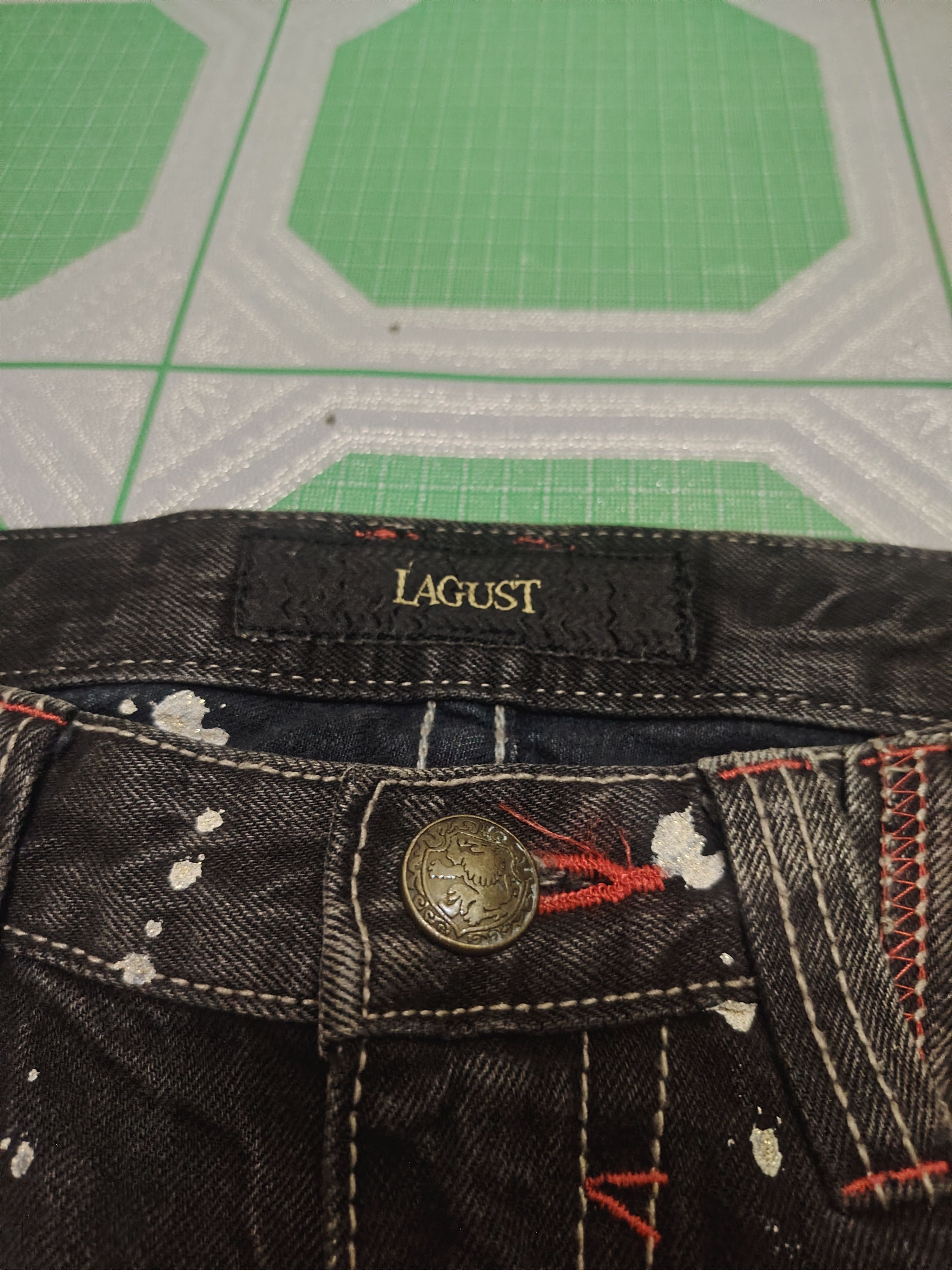 Yasuyuki Ishii Japan Lagust Painted Bead Pattern Distres Jeans Flared Jeans Size US 32 / EU 48 - 11 Thumbnail