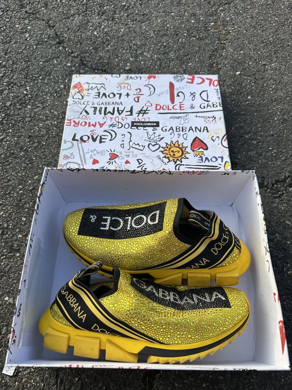 Dolce & Gabbana Dolce Gabbana Sorrento Yellow Rhinestone Size US 11 / EU 44 - 17 Thumbnail