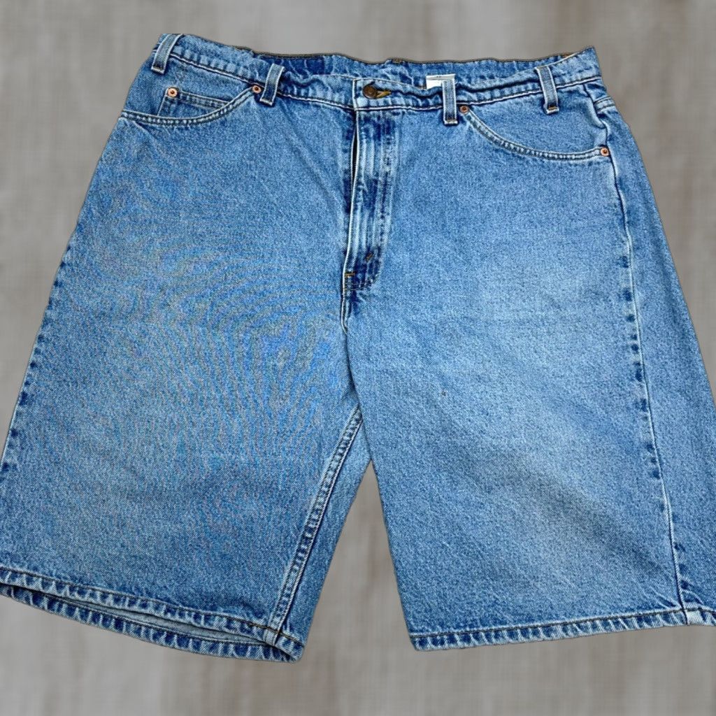 Levi's VINTAGE Levi's Shorts Men 40 550 Relaxed Loose Fit Jorts Baggy 90s Y2K Orange Tab Denim Blue 5-Pocket Mens Regular 100% Cotton Jeans Shorts Size US 40 / EU 56 - 1 Thumbnail
