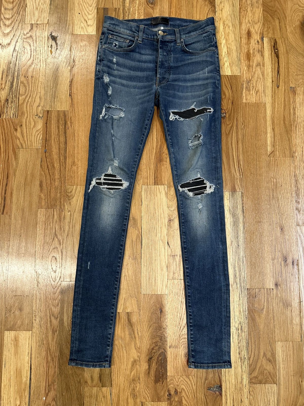 Amiri Amiri MX1 Black Blue Denim Jeans Size 30 | Grailed