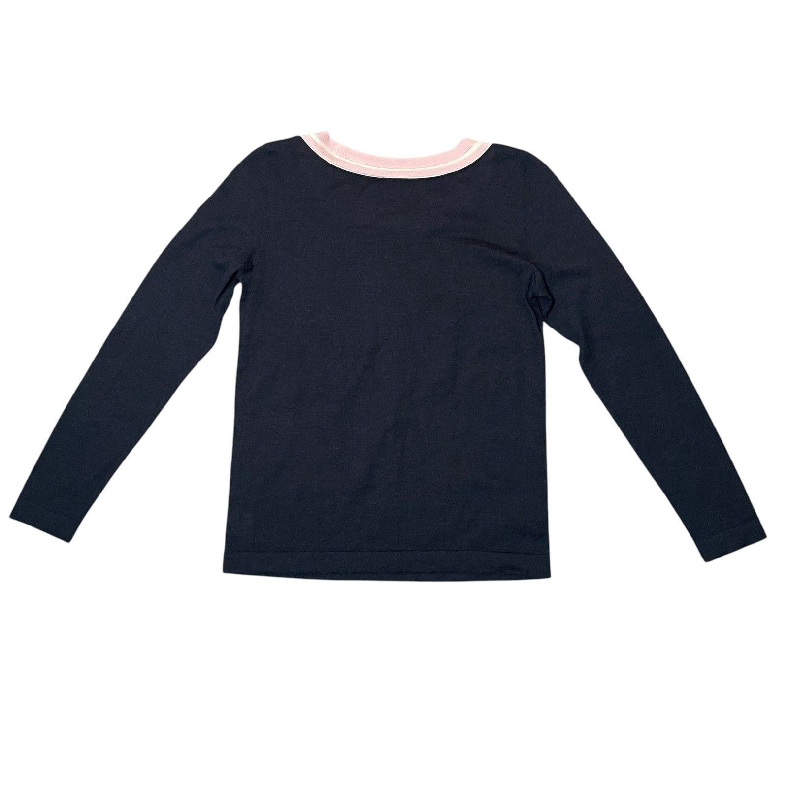 Akris AKRIS Cashmere Mulberry Silk Sweater Navy Blue - US Size 6 Size M / US 6-8 / IT 42-44 - 8 Thumbnail