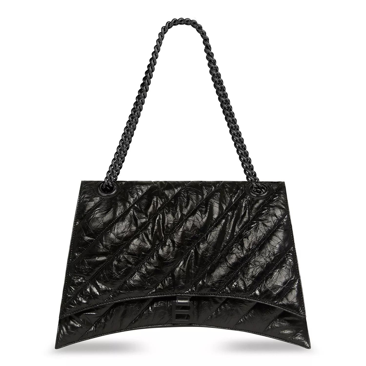 Balenciaga o1tr1nto0326 Size: OS / Crush Chain Large Bag in Black Size ONE SIZE - 1 Thumbnail