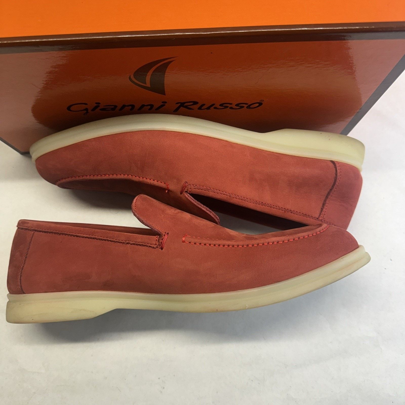 & Other Stories Men's Gianni Russo maroon Leather loafers Size 44 US 11 I Size US 11 / EU 44 - 7 Thumbnail