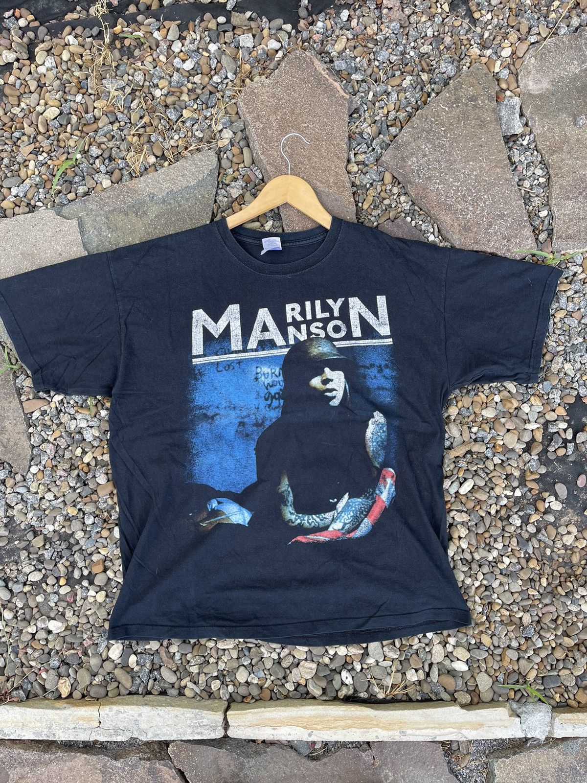 Band Tees × Marilyn Manson × Vintage Marilyn Manson Vintage big logo tee Size US XL / EU 56 / 4 - 4 Thumbnail