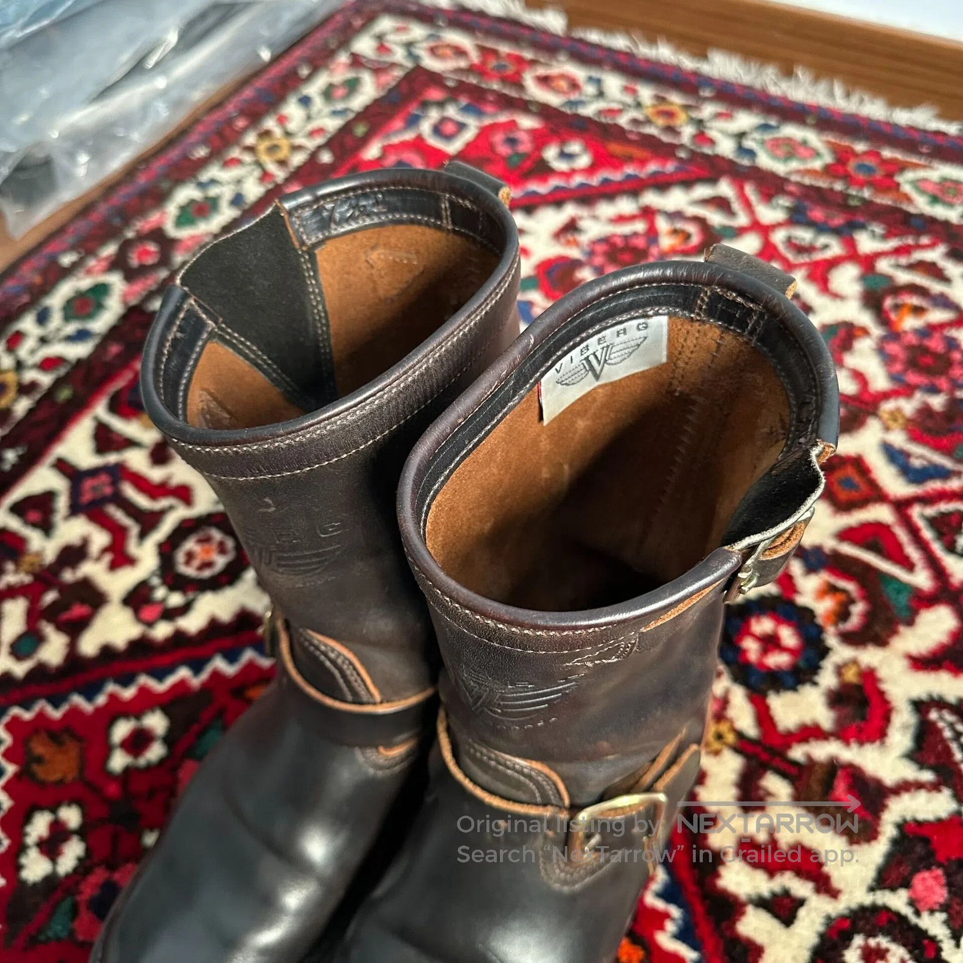 Viberg Viberg Engineer Boots in Dark Brown Leather. Size US 7.5 / EU 40-41 - 6 Thumbnail