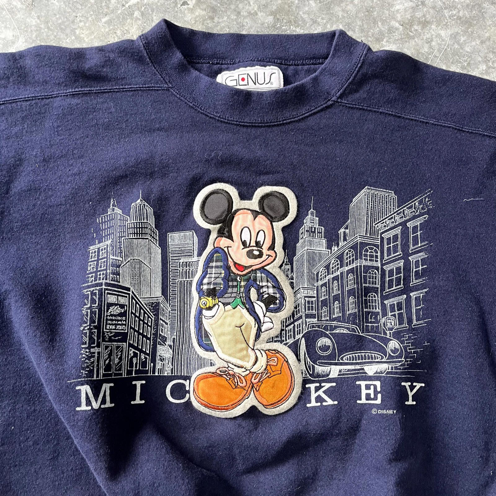 Disney Vtg Disney Mickey Mouse Sweatshirt Genius Blue USA XL Size US 36 / EU 52 - 2 Thumbnail