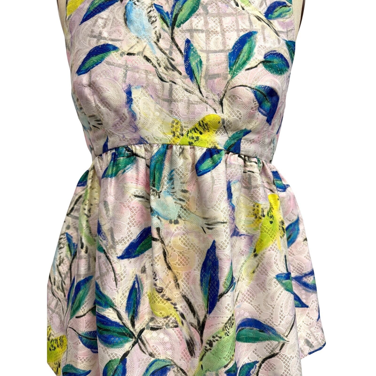 Anthropologie Leifsdottir Anthropologie Metallic Brocade Babydoll Top Sz 2 Size XS / US 0-2 / IT 36-38 - 7 Thumbnail