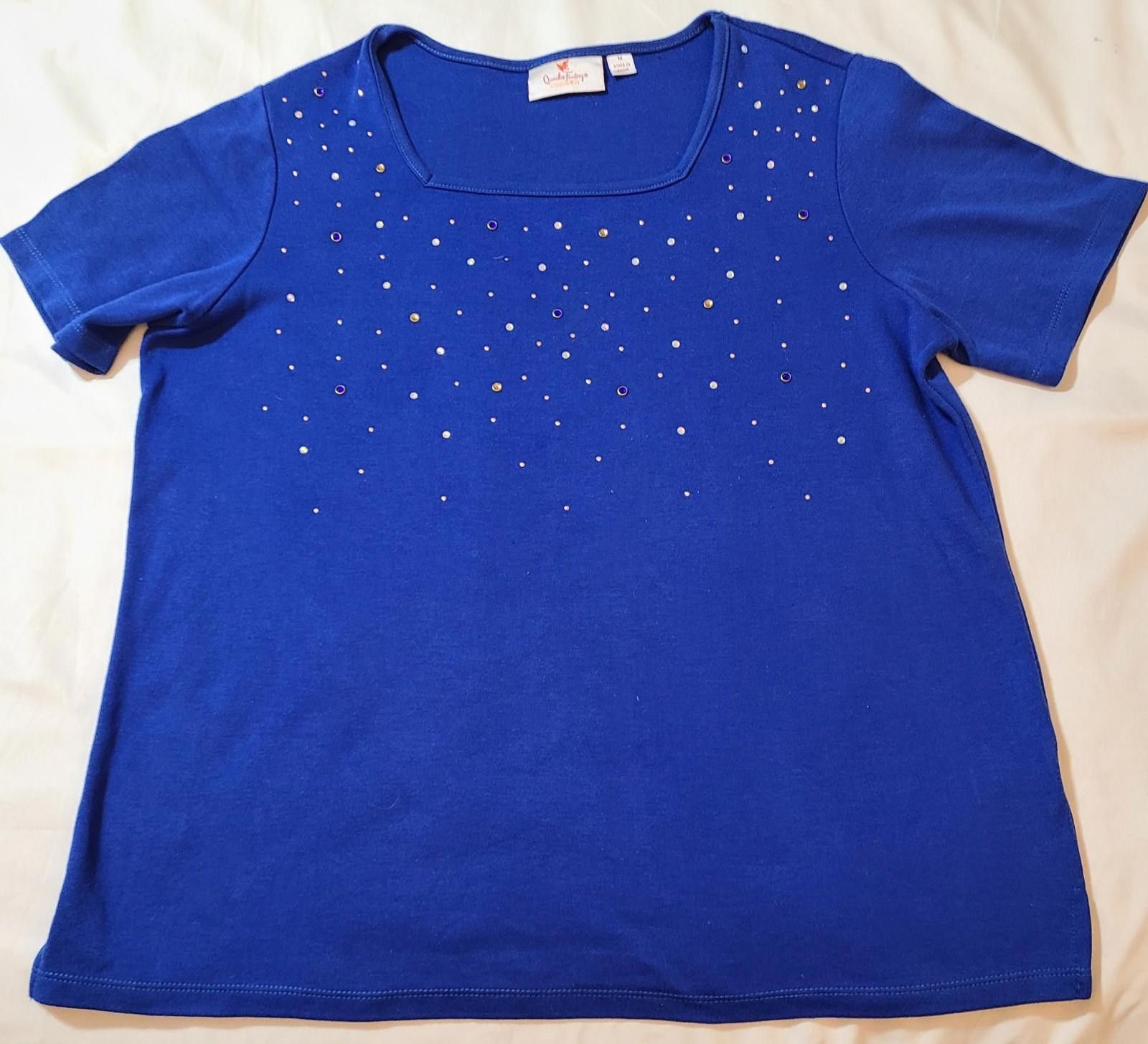 Designer Quacker Factory Shirt Womens Size Medium Bedazzled Size M / US 6-8 / IT 42-44 - 1 Thumbnail