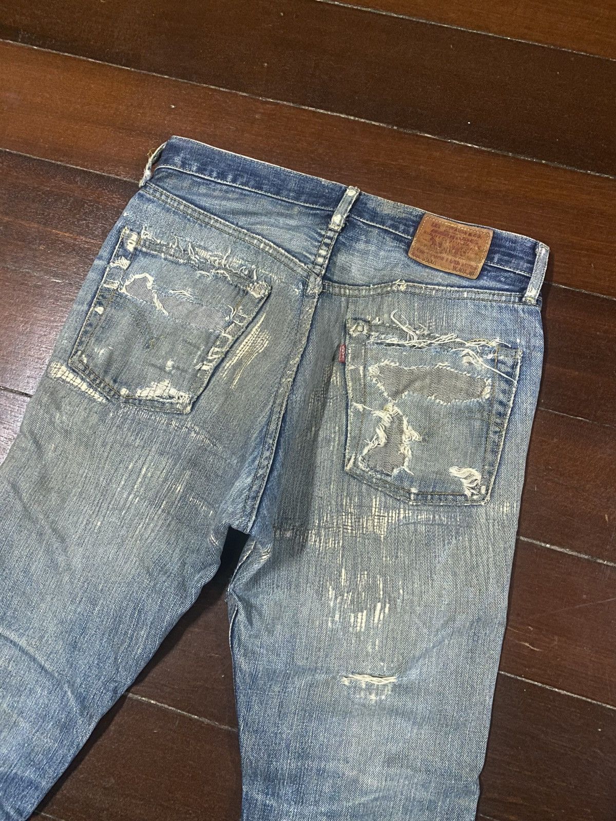 Levi's Vintage Clothing Vintage Levi’s Big E 503 RedLine boro distressed rework Size US 31 - 13 Thumbnail
