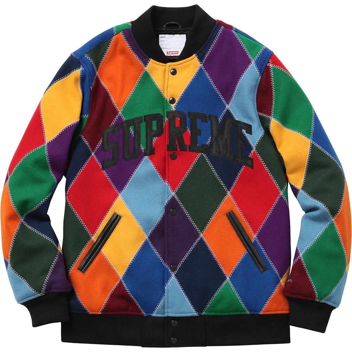 Supreme Supreme Harlequin Wool Varsity Jacket Size US M / EU 48-50 / 2 - 1 Thumbnail
