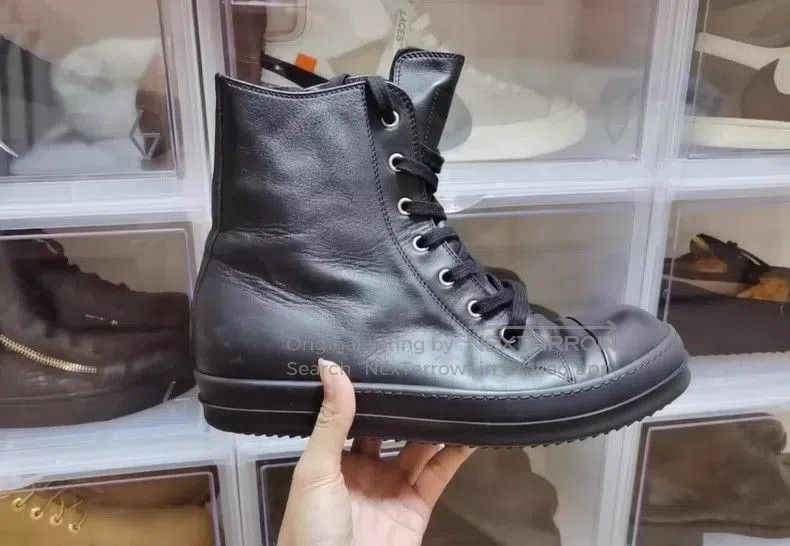 Rick Owens Rick Owens Black High Top Sneakers. Size US 10.5 / EU 43-44 - 7 Thumbnail