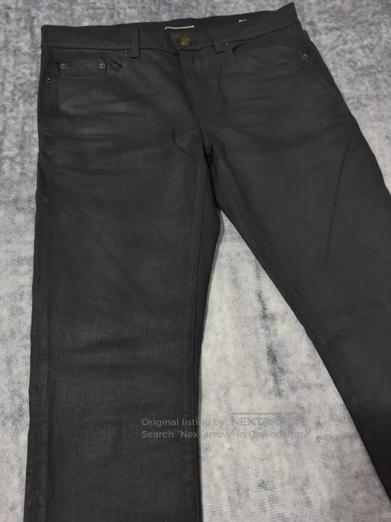 Saint Laurent Paris Saint Laurent Paris Heavy Coated Wax Basic Denim Jeans Size US 32 / EU 48 - 3 Thumbnail