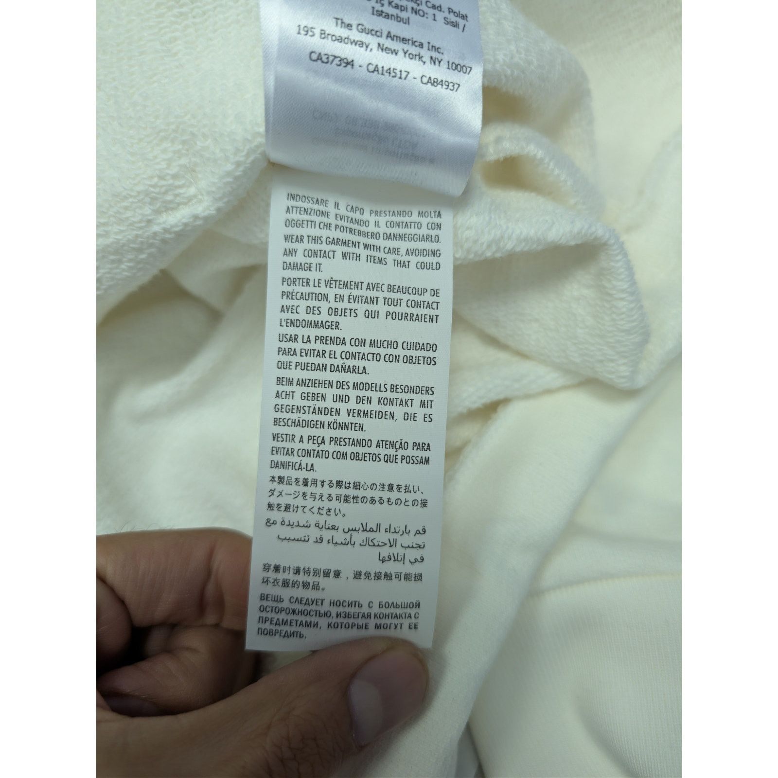 Gucci o1rshd1 Light Felted Cotton Jersey Hoodie Sweatshirt Ivory Size US XL / EU 56 / 4 - 22 Thumbnail