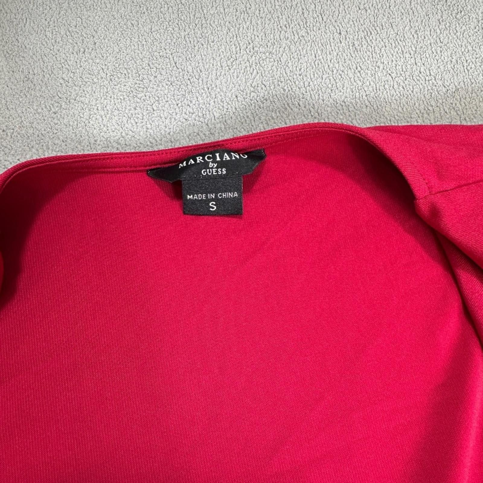 Other NWT Marciano Guess Dress S Magenta Long Sleeve Ruched Bodyco Size S / US 4 / IT 40 - 8 Thumbnail