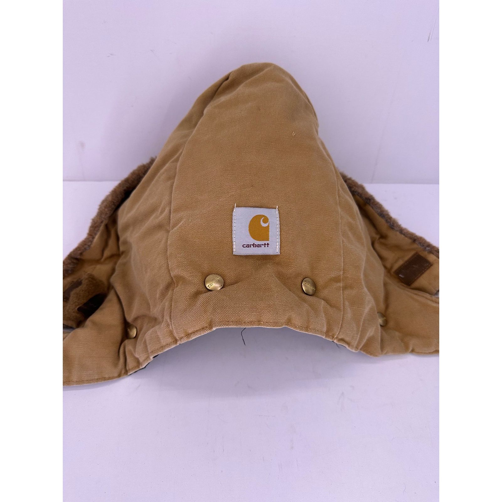 Carhartt Vintage Carhartt Hood Brown Quilt Lined Faux Fur Snap Size ONE SIZE - 12 Thumbnail