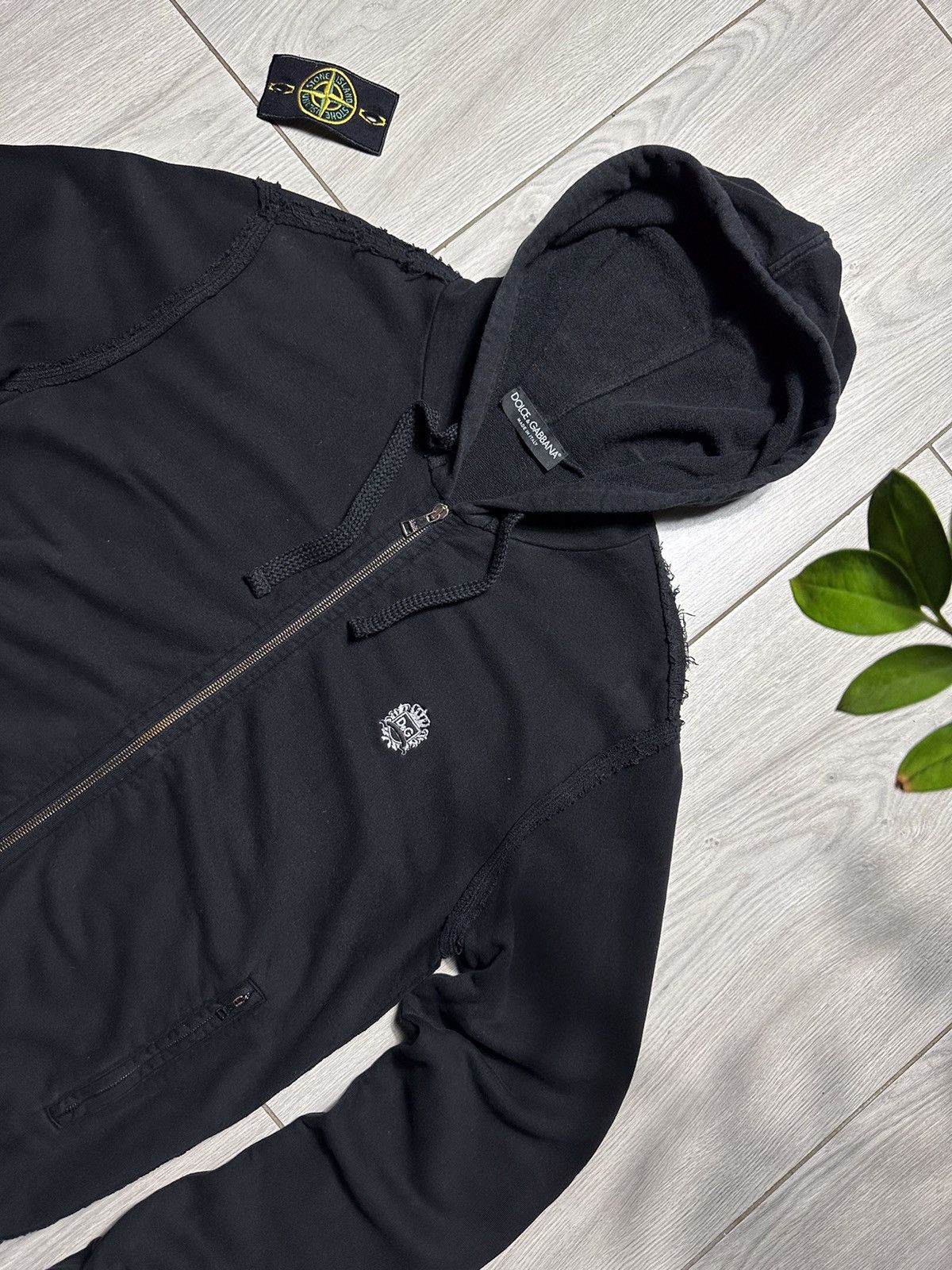 Dolce & Gabbana Mens Zip Hoodie Dolce&Gabbana Y2K Drill Small Logo Size US M / EU 48-50 / 2 - 2 Thumbnail
