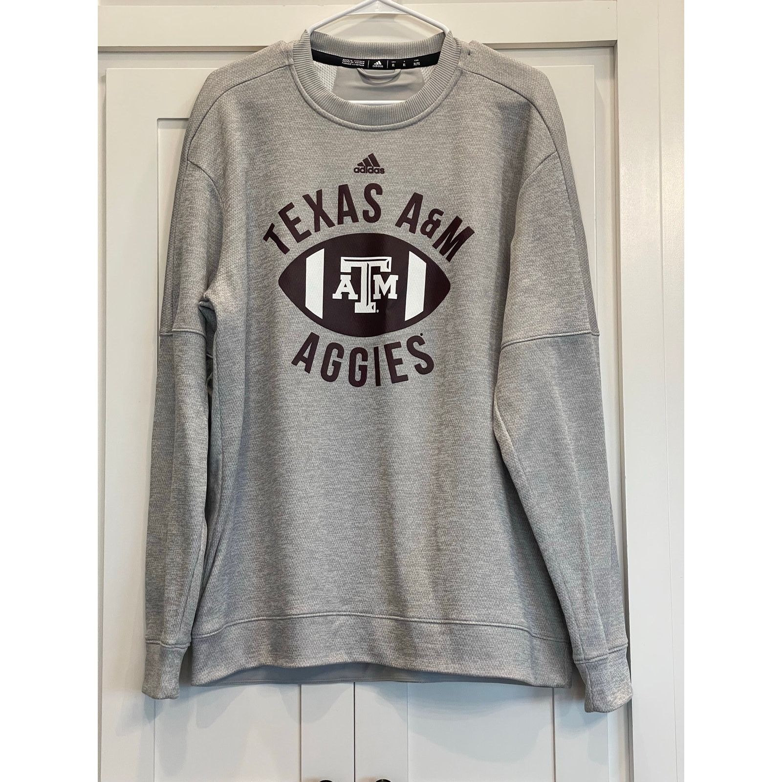 Adidas Adidas Texas A&M Univ Aggies men's sweatshirt XL Grey Maroon Size US XL / EU 56 / 4 - 2 Thumbnail