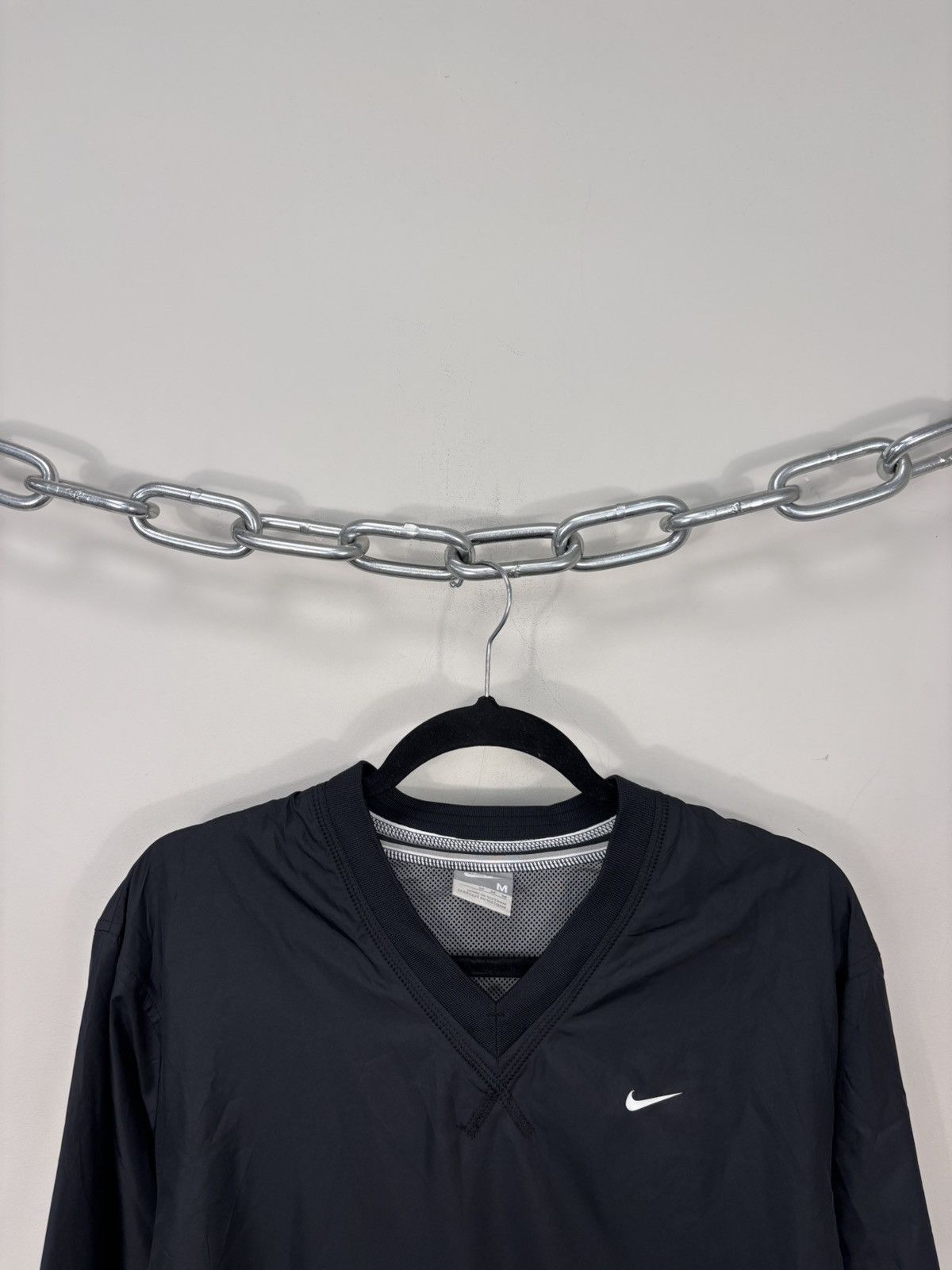 Nike Vintage Nike Y2K Black Tech Hype V-Neck Jacket Pullover Size US M / EU 48-50 / 2 - 3 Thumbnail