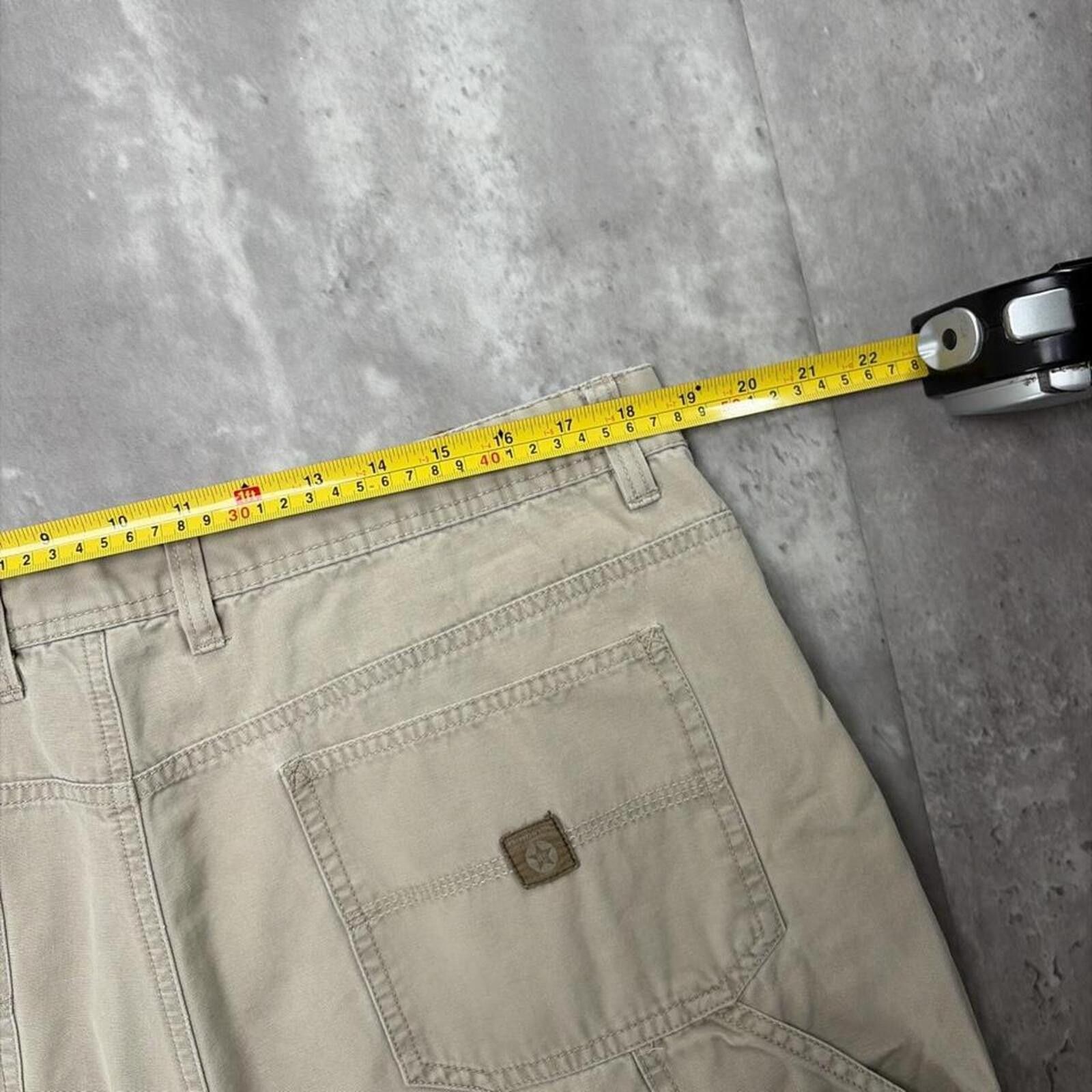 Faded Glory Y2K Beige Faded Glory Grunge Baggy Carpenter Skater Shorts Size US 38 / EU 54 - 6 Thumbnail