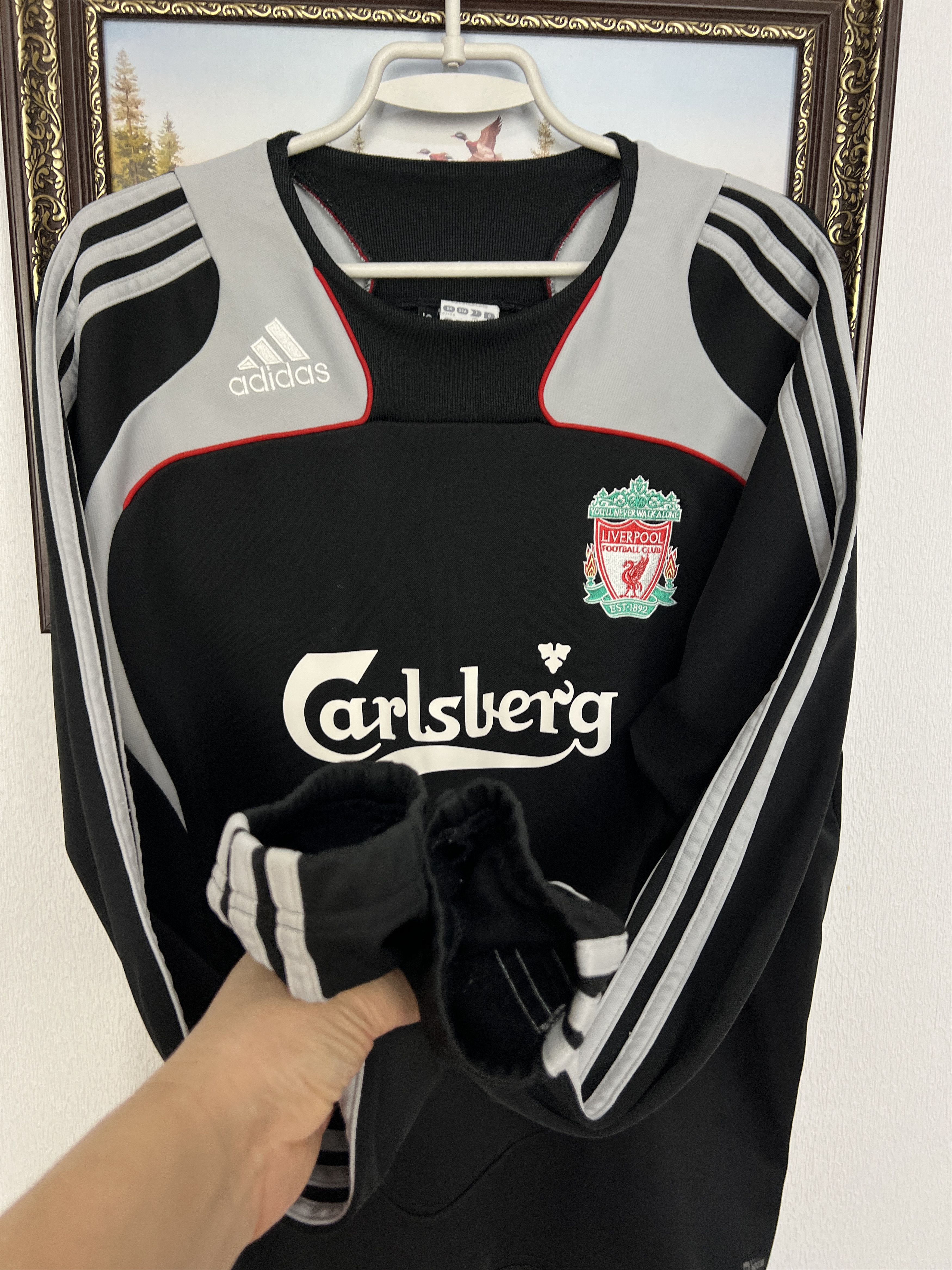 Adidas Liverpool Football Sweatshirt Soccer Track Top Crewneck Size US L / EU 52-54 / 3 - 6 Thumbnail