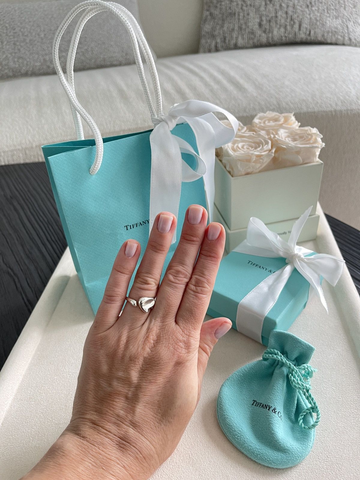 Tiffany & Co. Tiffany & Co. Elsa Peretti Full Heart Ring Silver 5 NEW $550 Size ONE SIZE - 1 Thumbnail