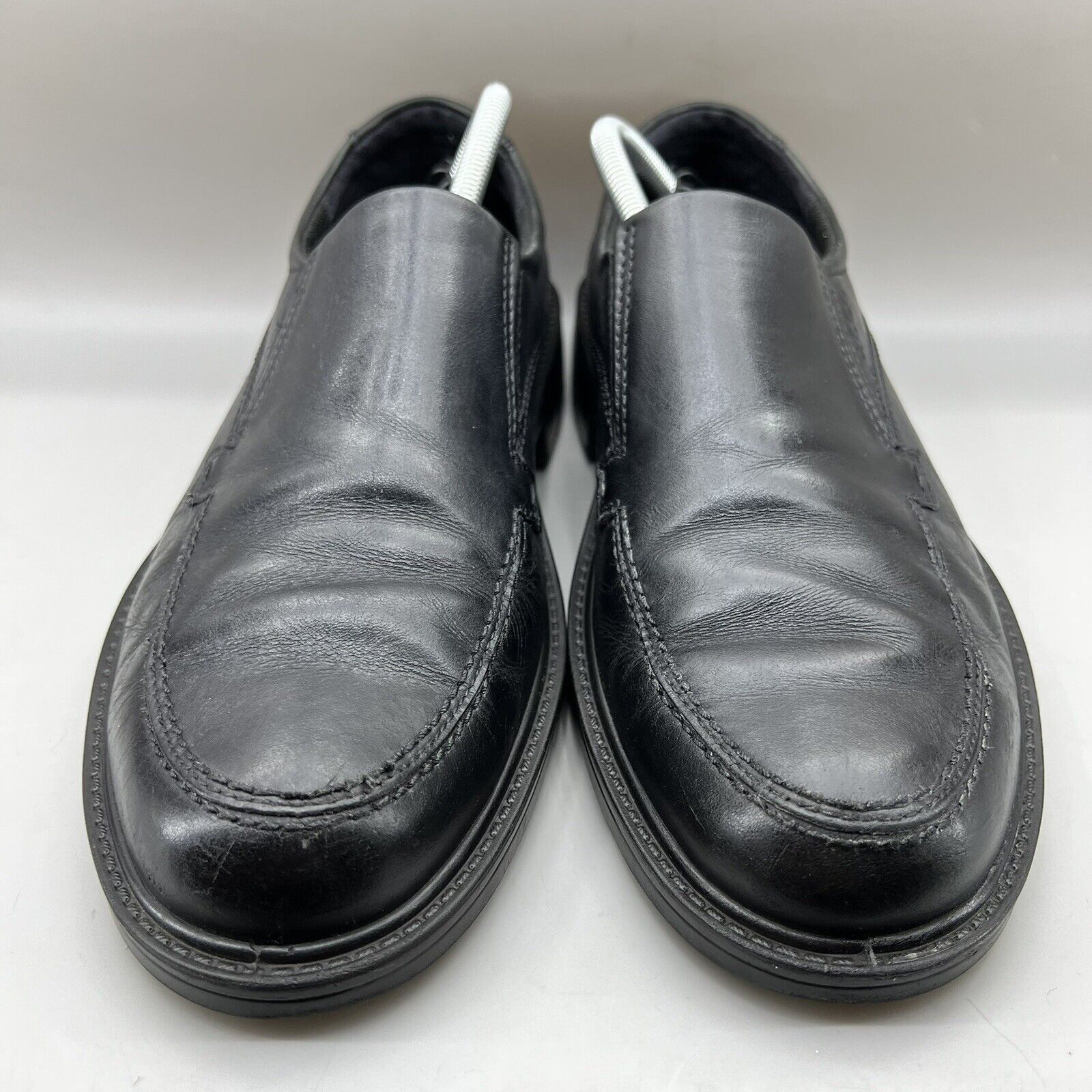 Ecco ECCO Helsinki Men Size 10.5 Shoes Black Leather Slip-On Bike Size US 10.5 / EU 43-44 - 2 Thumbnail