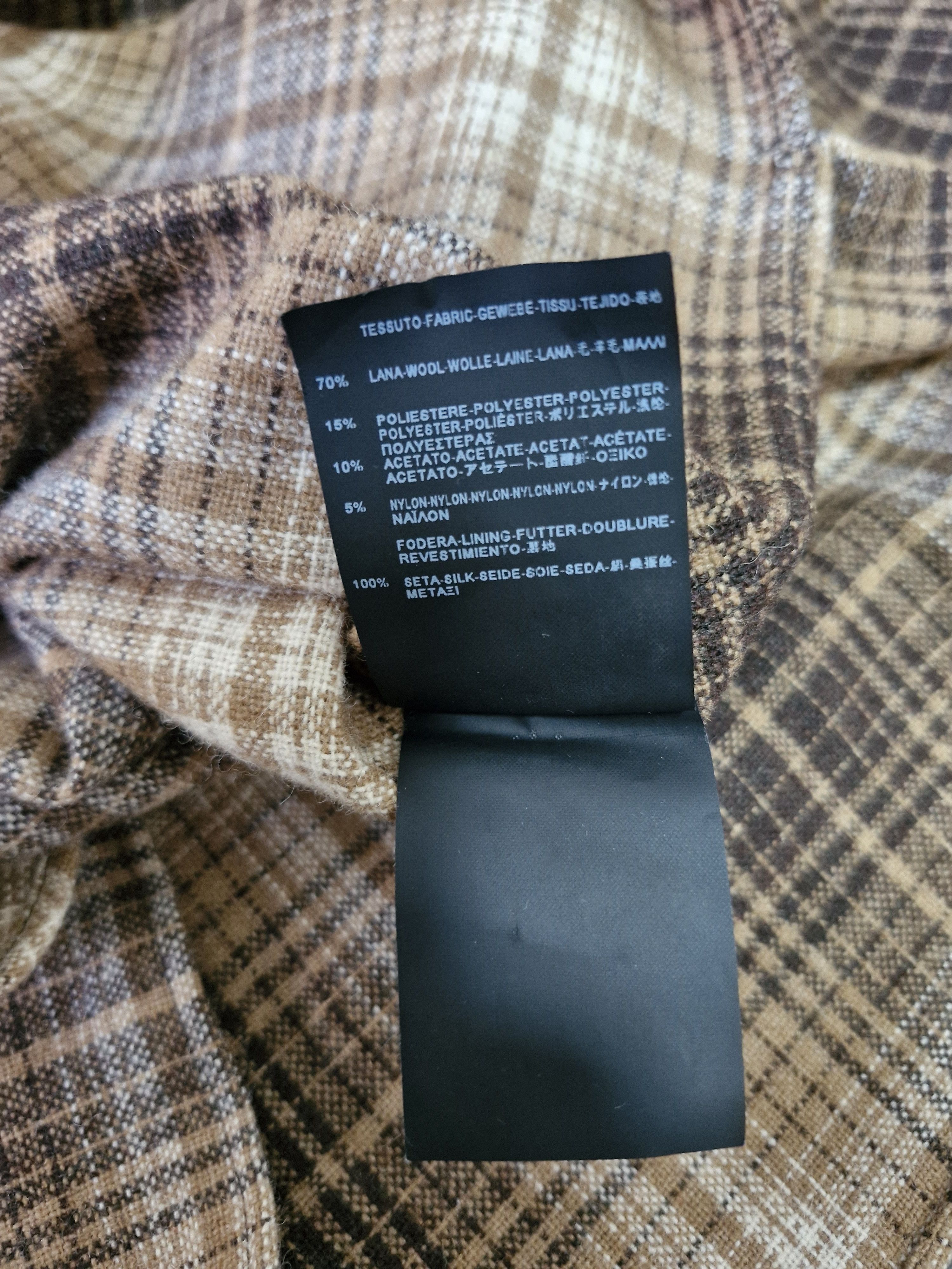 Saint Laurent Paris AW13 Brown Plaid Flannel Shirt Size US S / EU 44-46 / 1 - 7 Thumbnail