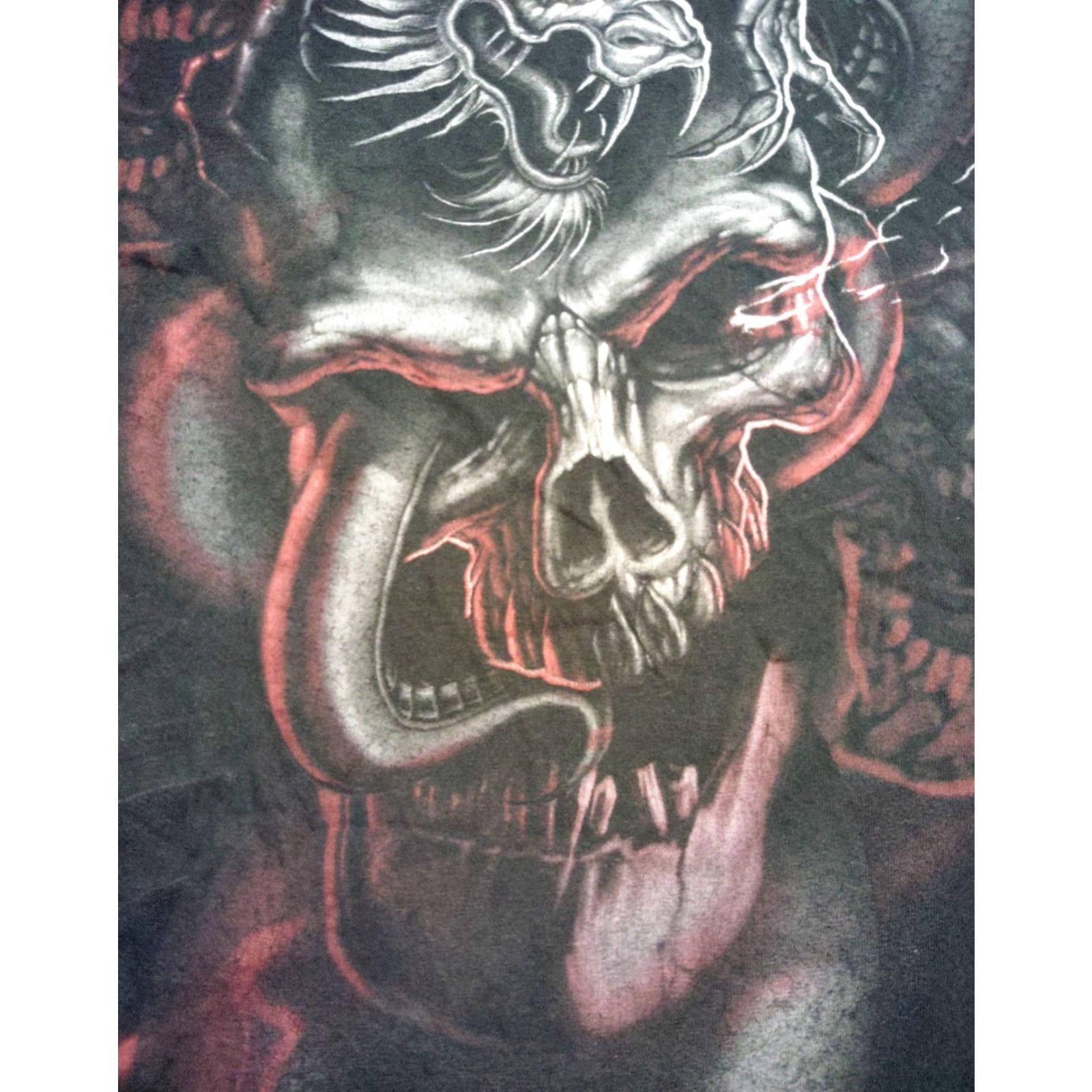 Gildan VTG Gildan Dragon Skulls Tribal Novelty T Shirt Adult XL Black Size US XL / EU 56 / 4 - 4 Thumbnail