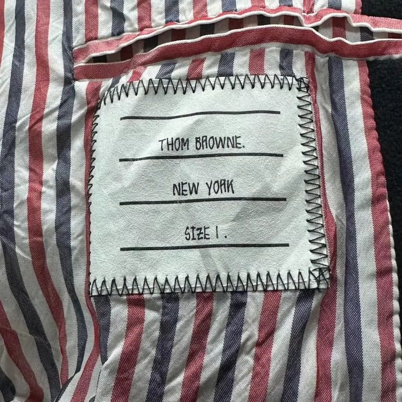 Thom Browne Thom Browne Leather patch gold button baseball jacket Size US S / EU 44-46 / 1 - 6 Thumbnail