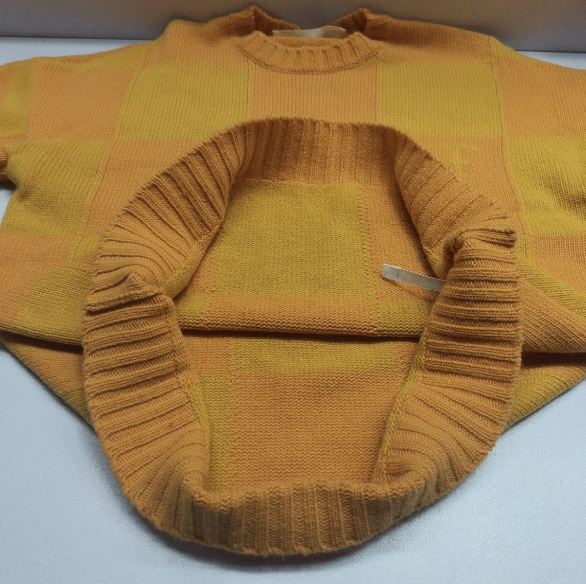 Off-White Off-White Checkerboard Logo Intarsia Sweater Size US M / EU 48-50 / 2 - 7 Thumbnail