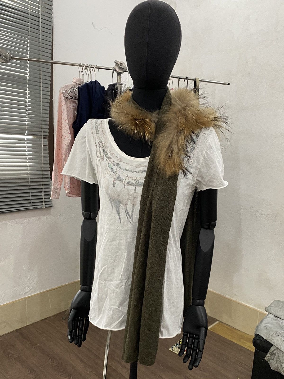 GOA GOA Japan 00s Y2K Archive Fur Trim Long Scarf Size ONE SIZE - 4 Thumbnail