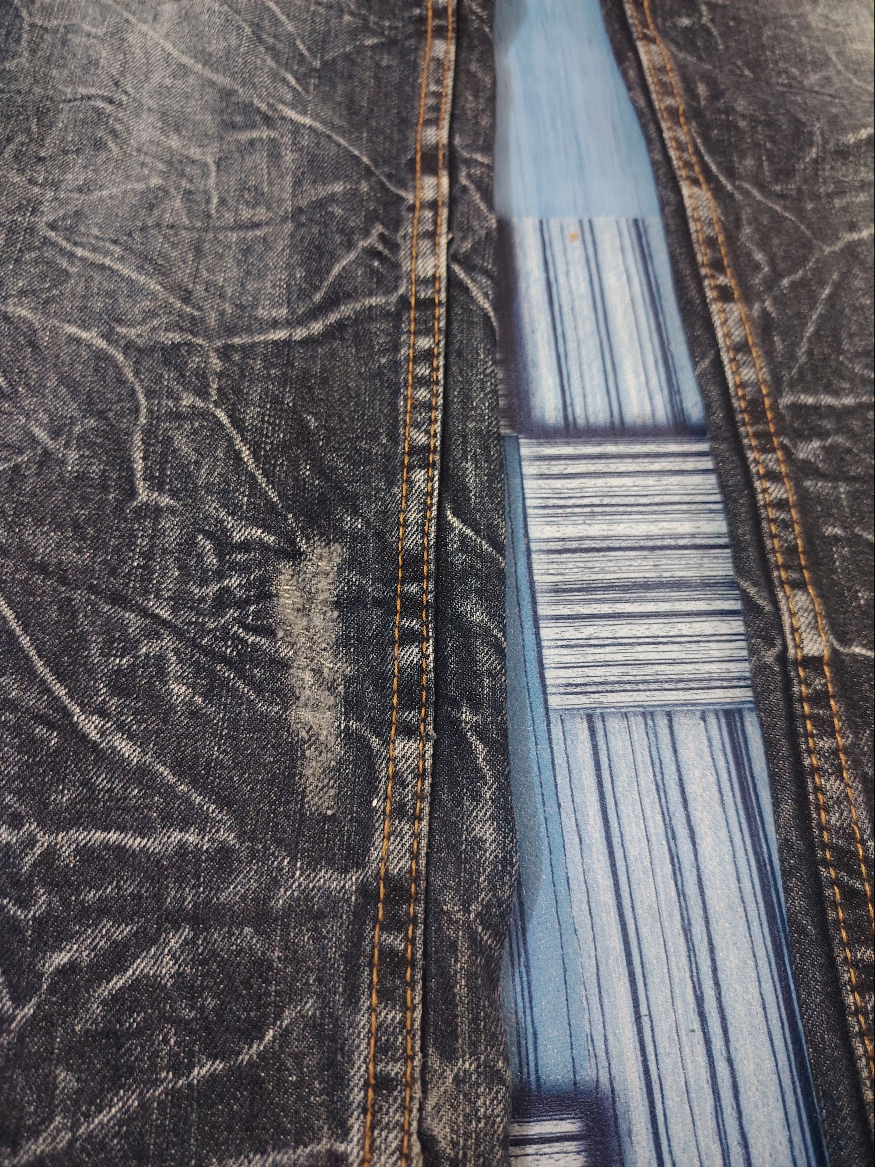 Who Decides War Japanese Nylaus Double Waist Distressed Jeans Size US 29 - 13 Thumbnail