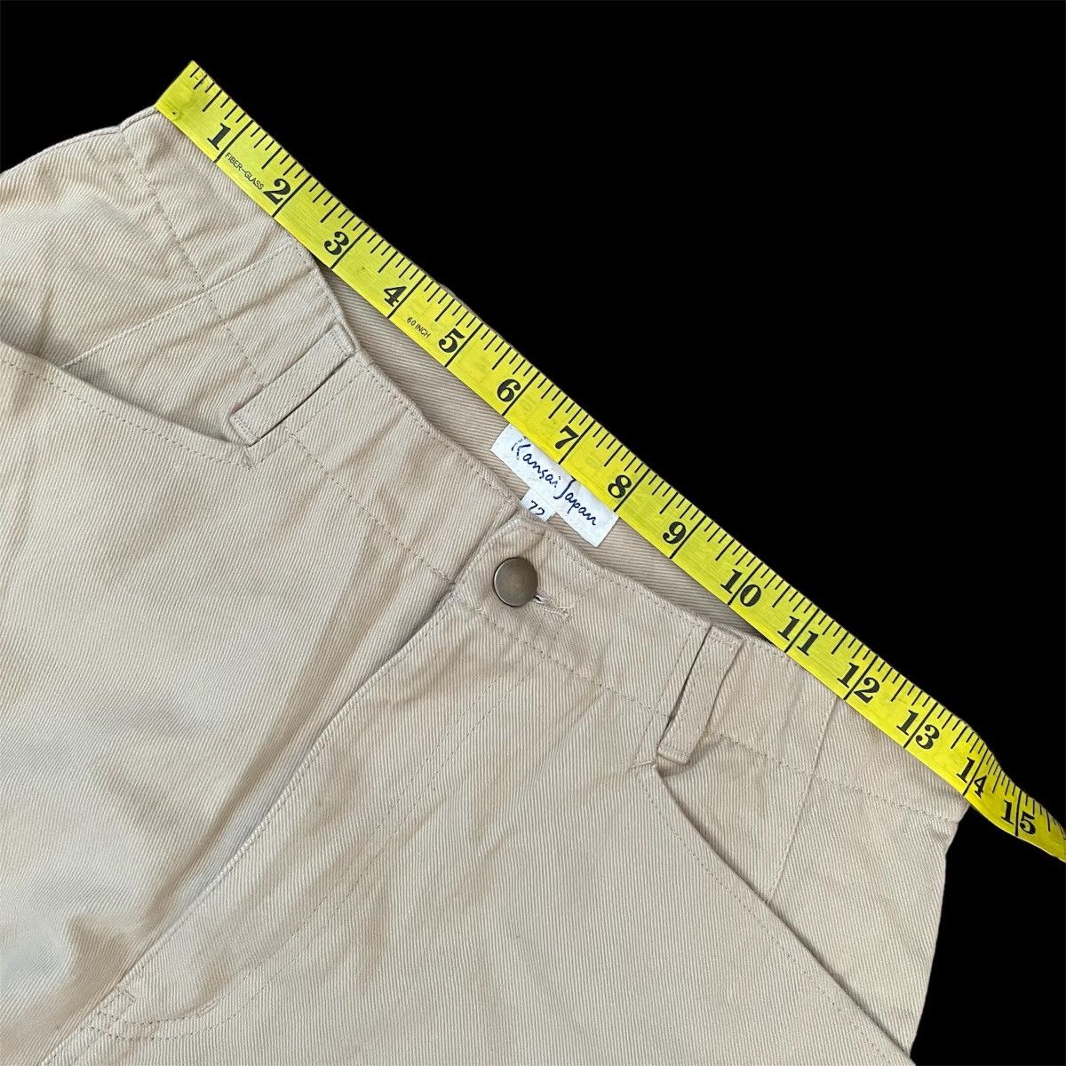 Kansai Yamamoto Japanese Wide Baggy Kansai Yamamoto Japan Khaki Cotton Pants Size US 28 / EU 44 - 4 Thumbnail