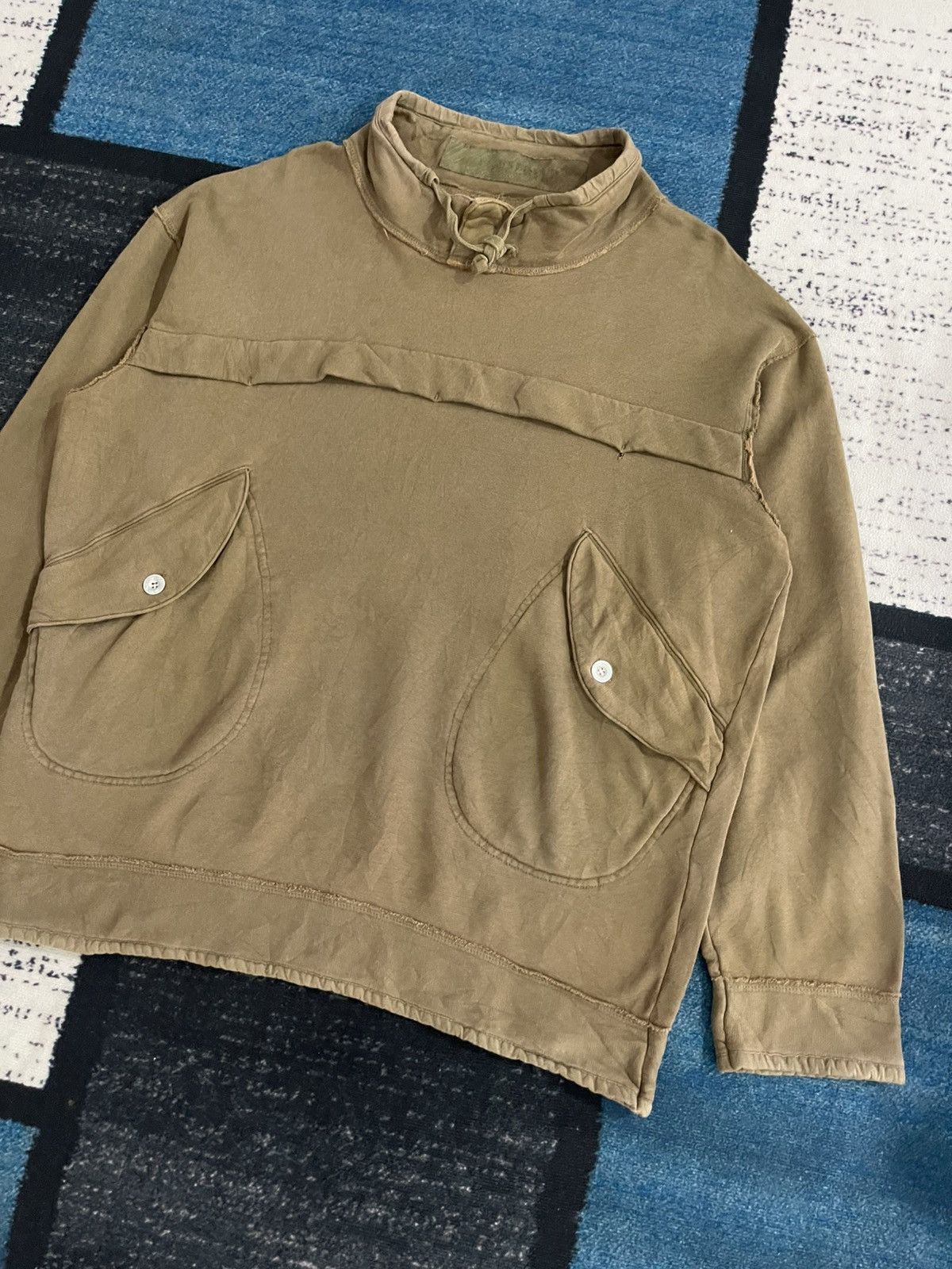 Vintage Vintage RNA Inc Military Style Drawstring Jumper Sweatshirt Size US XL / EU 56 / 4 - 3 Thumbnail