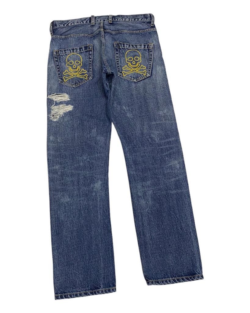 Hysteric Glamour × Le Grande Bleu (L.G.B.) 🔥SKULL RIPPED RNA INC DISTRESSED DENIM UNDERCOVER DEISGN Size US 32 / EU 48 - 7 Thumbnail