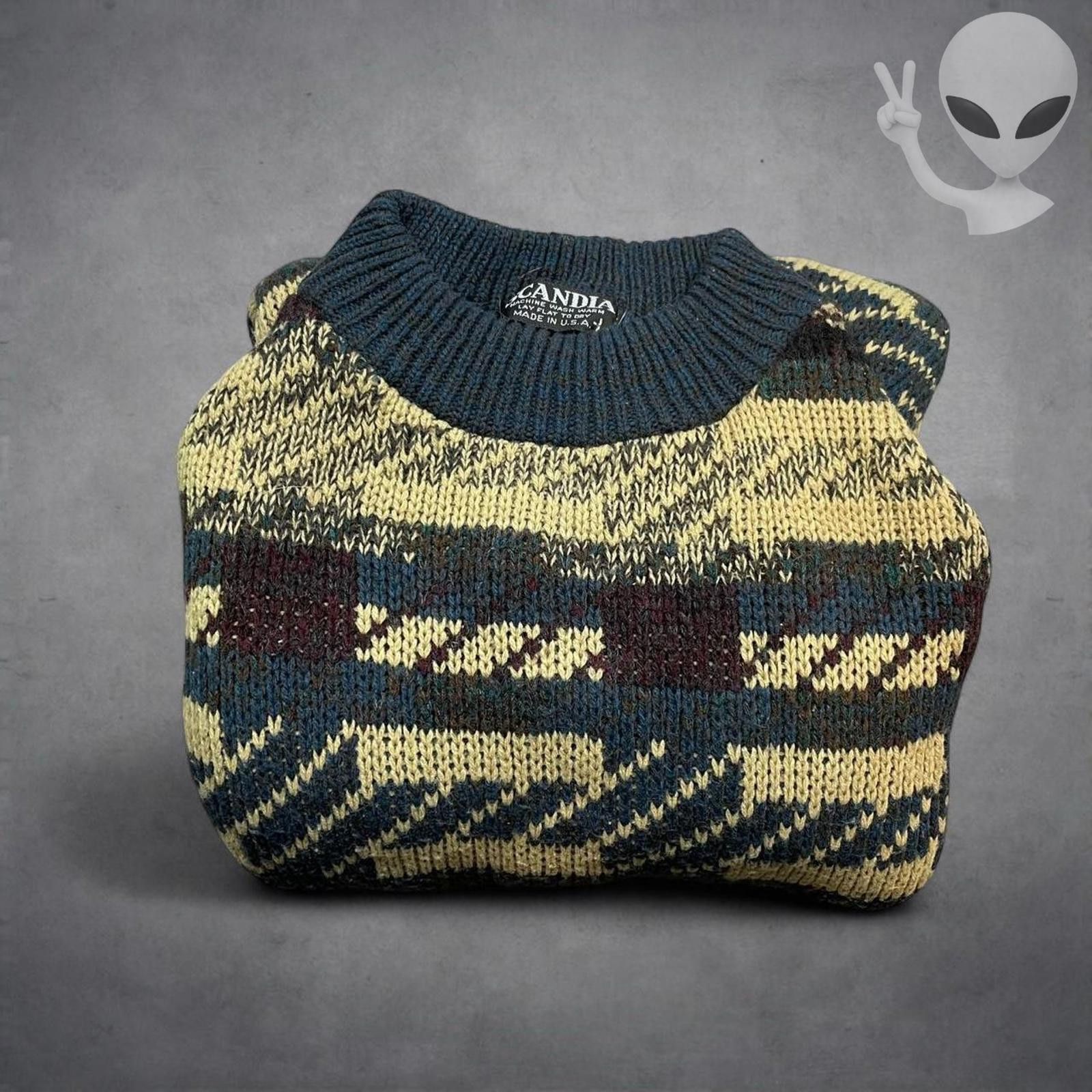 Other Scandia Wool Acrylic Knit Sweater Large Pattern 80s USA Size US L / EU 52-54 / 3 - 5 Thumbnail