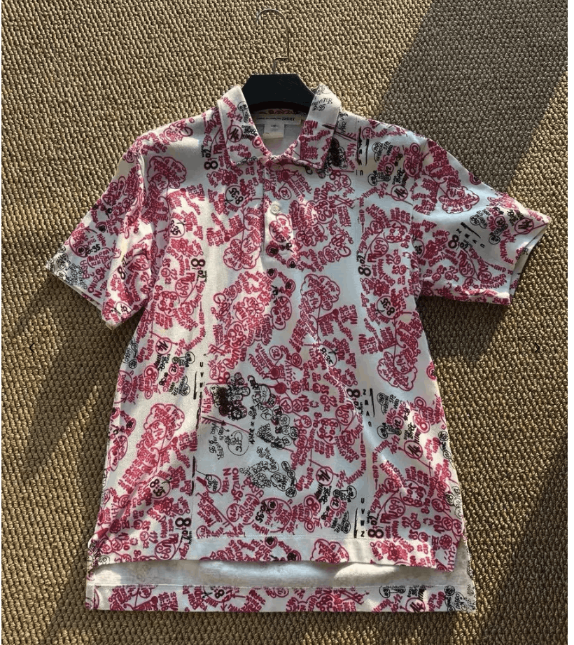 Comme des Garcons Comme des Garçons Graffiti Print Short-Sleeve Polo Shirt Size US S / EU 44-46 / 1 - 1 Thumbnail