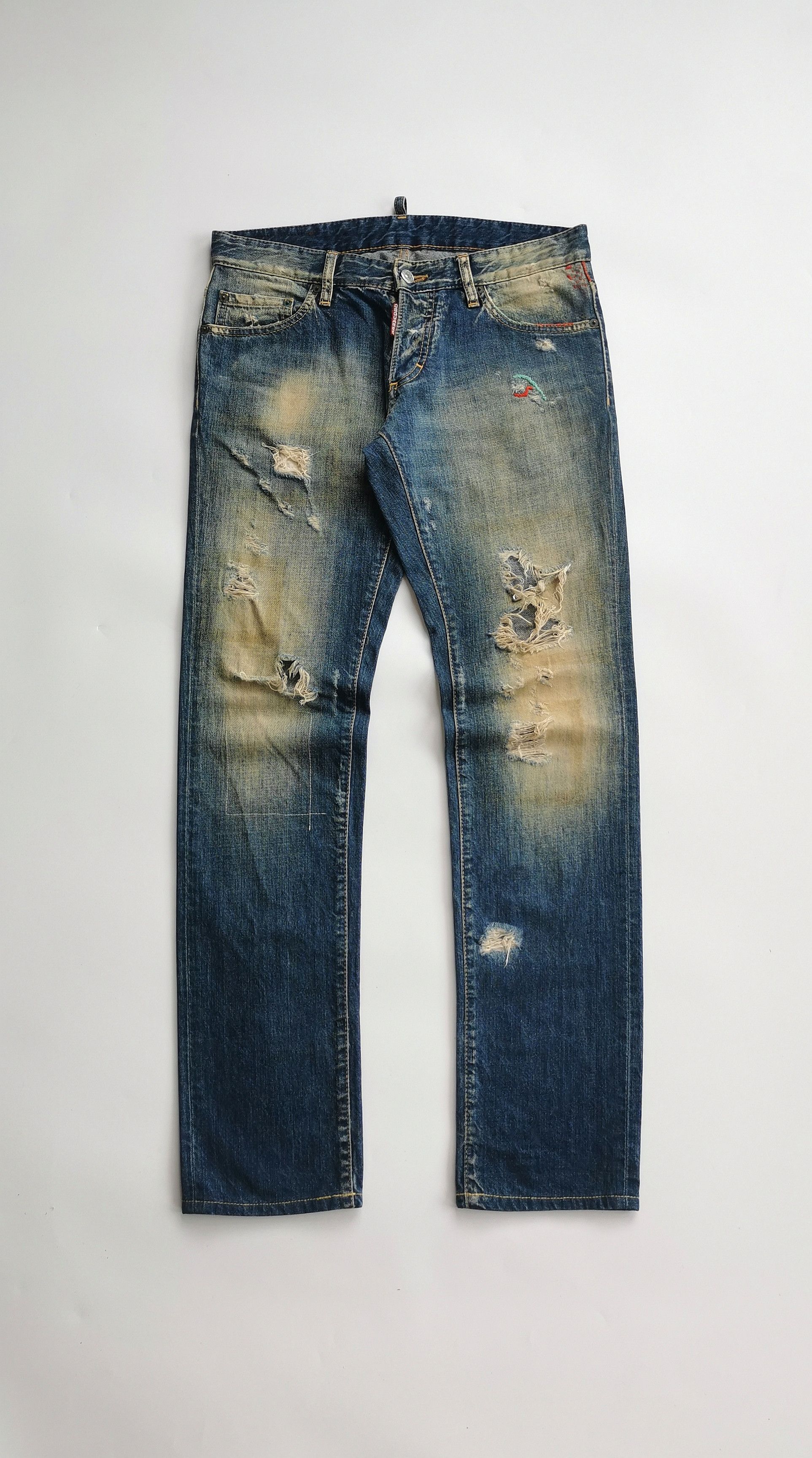Dsquared2 DSQUARED2 distressed mudwash rusty denim jeans Size US 33 - 4 Thumbnail