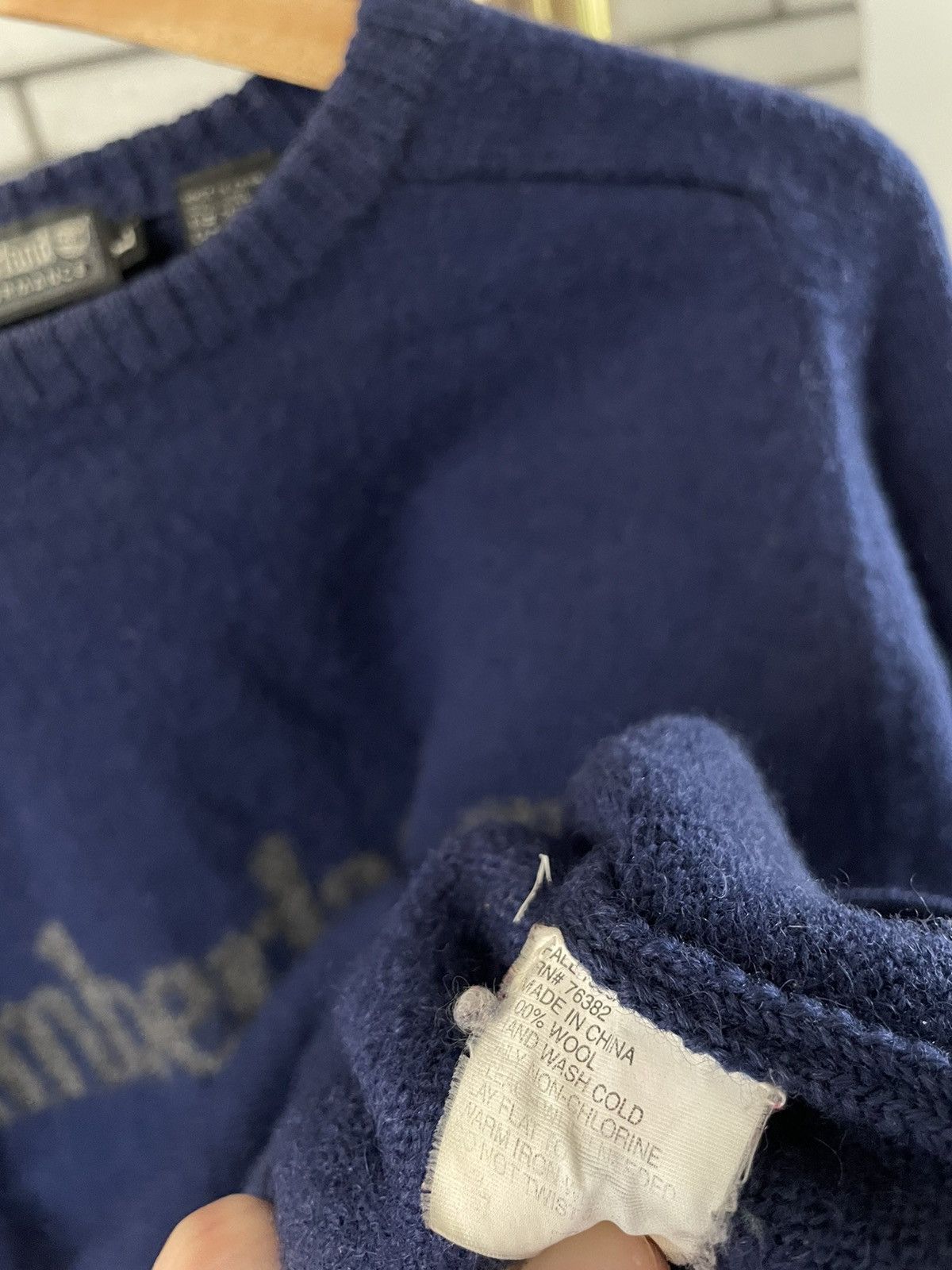 Timberland × Vintage Crazy Vintage Y2K Timberland 100% Wool Sweater Size US S / EU 44-46 / 1 - 14 Thumbnail