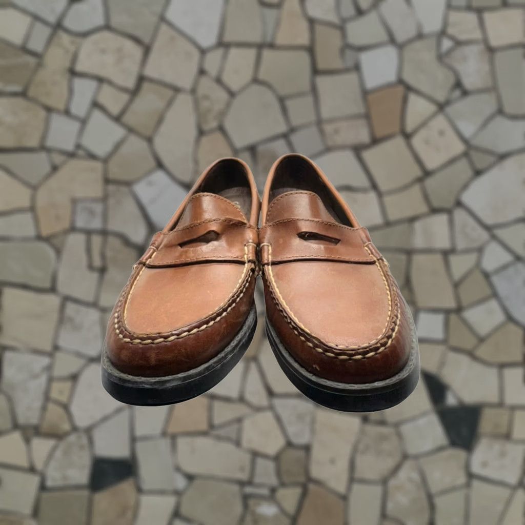Vintage Dexter Brown Leather Penny Loafers Size 9.5, Dress Oxford, Men, Like New, Rubber Sole Size US 10 / EU 43 - 1 Thumbnail