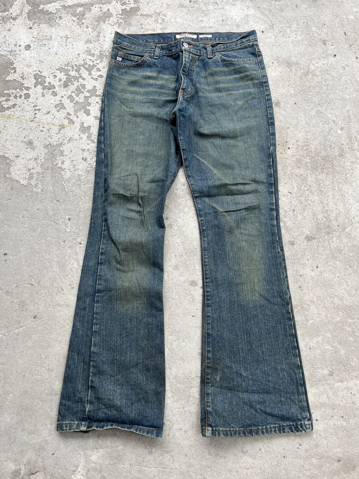 Miss Sixty Flared Miss Sixty Dirty Faded Denim Pants Jeans Y2K Japanese Size 32" / US 10 / IT 46 - 1 Thumbnail
