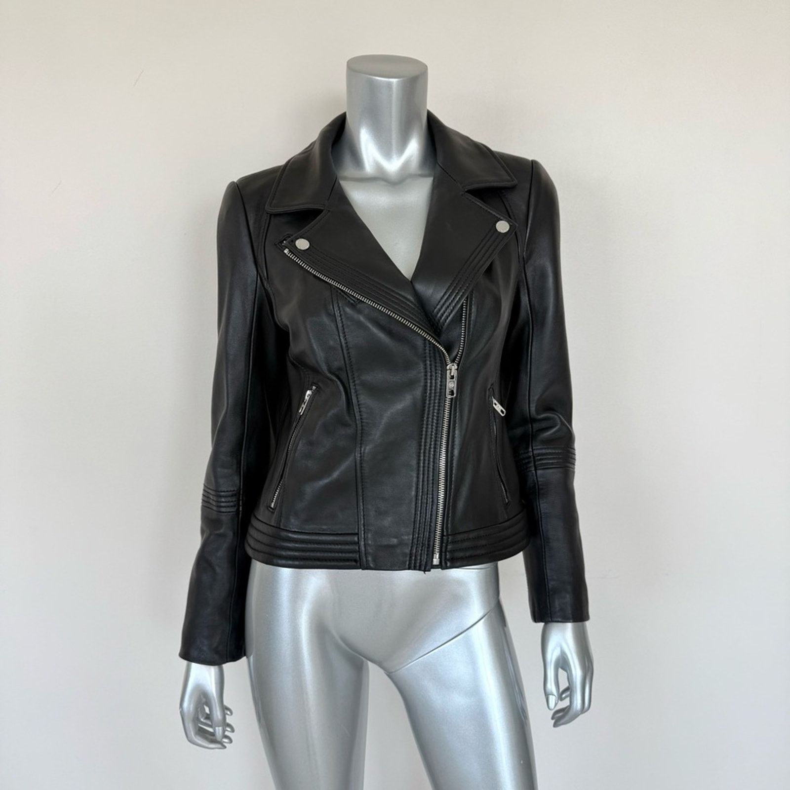Michael Bastian Michael Kors moto leather women jacket size 6 US Size M / US 6-8 / IT 42-44 - 1 Thumbnail