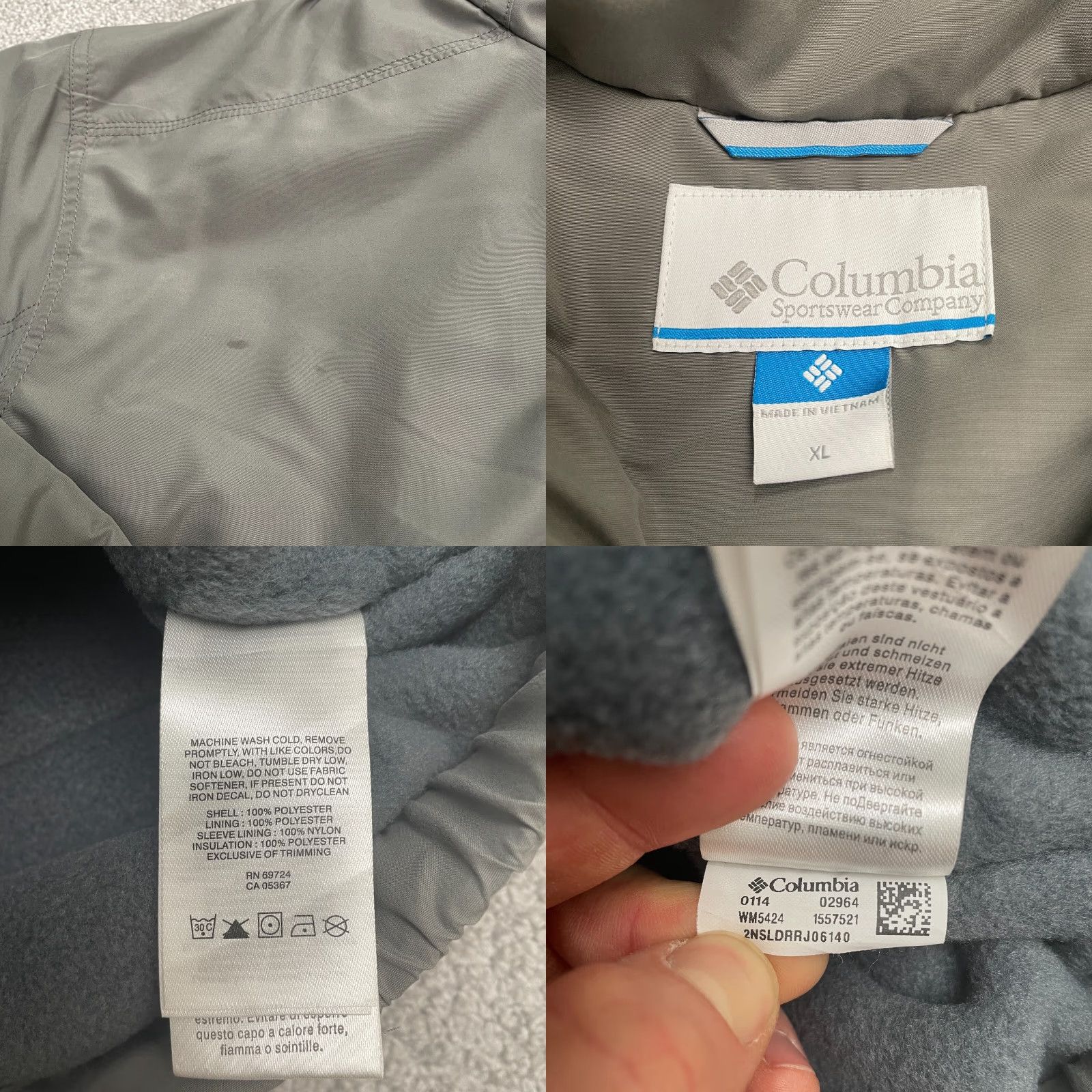 Vintage Columbia Jacket Mens XL Gray Full Zip Pocket Bodywarmer Outdoor Hike Size US XL / EU 56 / 4 - 8 Thumbnail