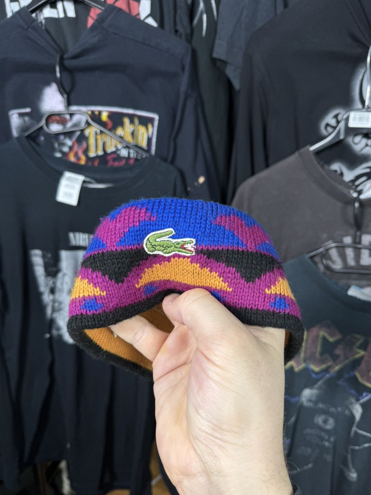 Lacoste × Vintage 80s Lacoste Handband Aztec Style Made in France Vintage Size ONE SIZE - 7 Thumbnail