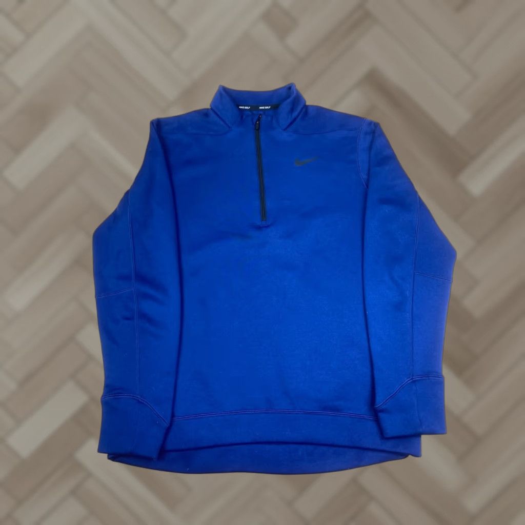 Nike Nike Golf Sweatshirt Mens M Blue 1/4 Zip Pullover High Neck Long Sleeve Casual 9176 Size US M / EU 48-50 / 2 - 1 Thumbnail
